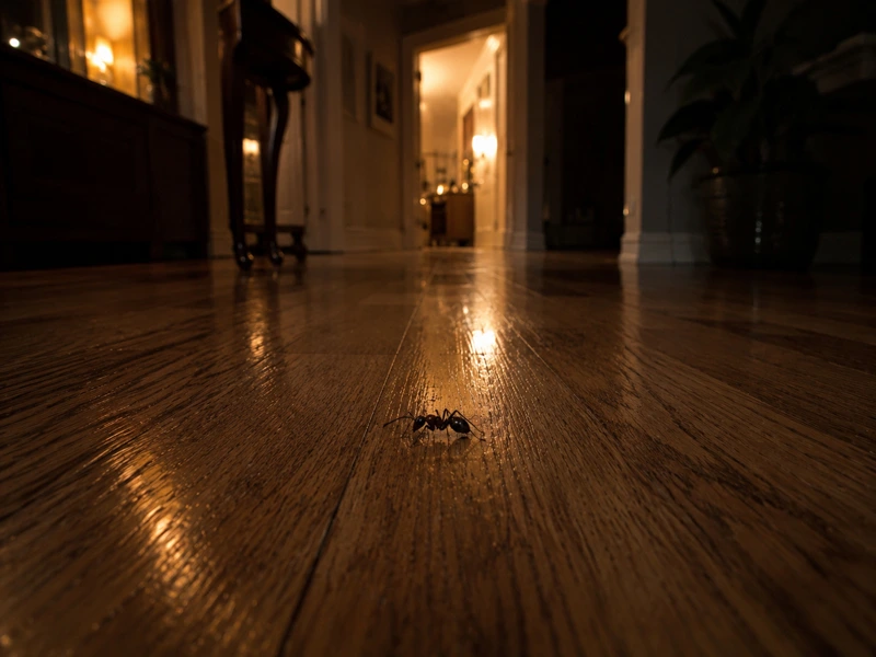 Large black ants appearing indoors at night