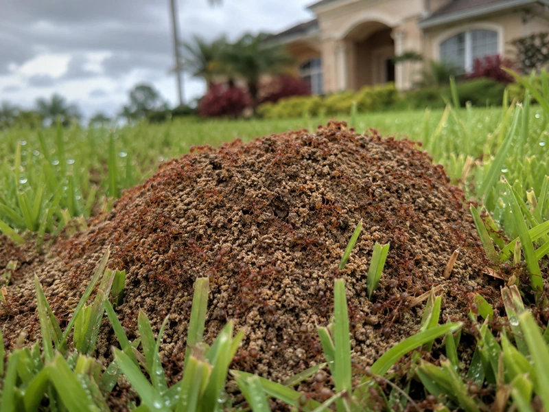 Dome-shaped mounds appearing after heavy rain