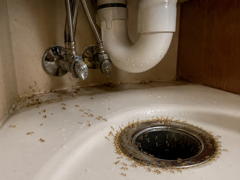 Activity in bathrooms near drains and plumbing