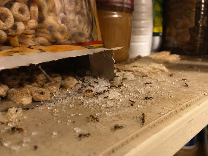 Activity inside pantries near sweets and cereals